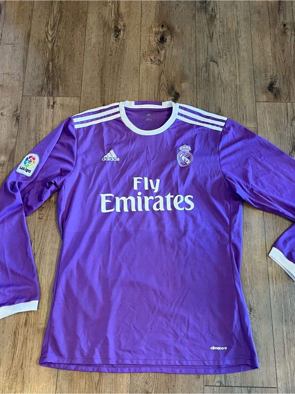 Adidas Real Madrid Purple Long Sleeve Gareth Bale Jersey Size XL Rare